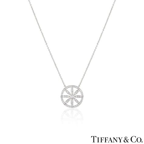 Tiffany Co Platinum Diamond Flower Necklace Rich Diamonds