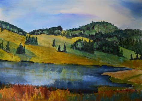 What's the easiest way to paint a landscape? Colorado fine art watercolor and pastel landscape painting ...