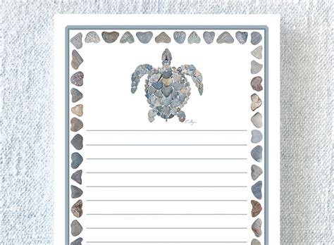 Turtle Notepads Turtle Stationary Turtle Memo Pad Turtle Etsy