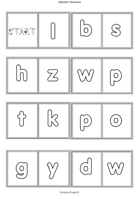 Printable alphabets & words section has many preschool activities helping children expand. I,Teacher: Alphabet games: Printable Dominoes