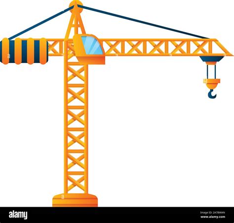 Construction Crane Icon Cartoon Of Construction Crane Vector Icon For