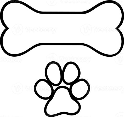 Bone Shaped Dog Cookies And Paw Print Png Illustration 8513374 Png