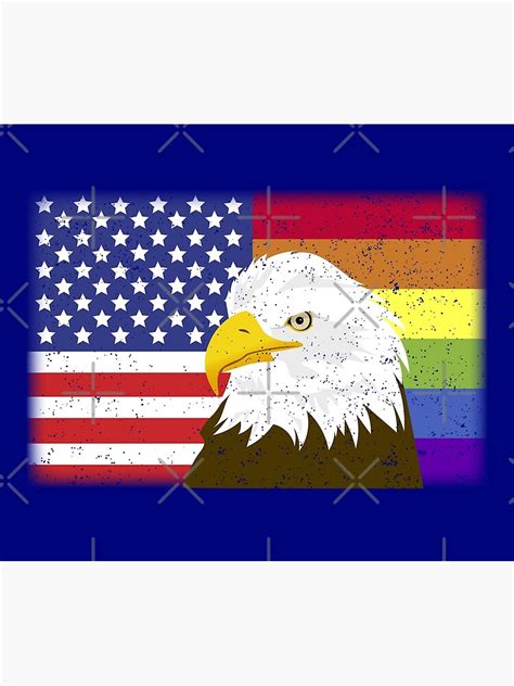 American Pride Flag Lgbtq Eagle Poster For Sale By Rlguieb Redbubble