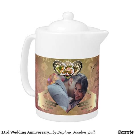 23rd Wedding Anniversary Topaz Claddagh Teapot Zazzle 23rd Wedding