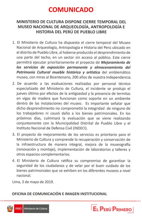 Patronato CÍvico Cultural De Pueblo Libre Paccpul 050319