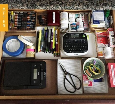 Before And After How I Transformed My Junk Drawer Without Buying A
