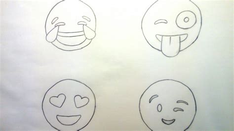 Aprender A Dibujar Emojis Paso A Paso A Lápiz Fácil Emoticones Para