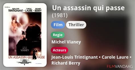 Un Assassin Qui Passe Film 1981 Filmvandaagnl