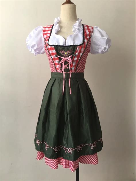 New Women Sexy Maid Beer Costume German Girl Bavarian Oktoberfest