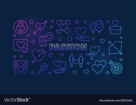 Passion Colored Line Love Royalty Free Vector Image