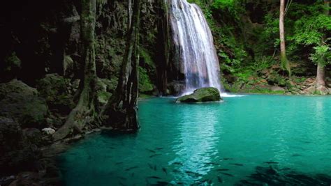 Amazing Nature Video Background Beautiful Waterfall In