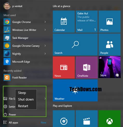 The reason for this is that you might get busy with something important and do not find time to. How to Shutdown or Restart Windows 10 from the Start Menu ...
