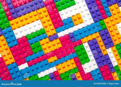 abstract background texture of colored constructor blocks background of colorful plastic part