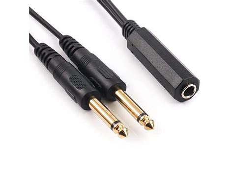 635mm 14 Inch Female To Two 635mm 14 Inch Male Ts Stereo Breakout Cable