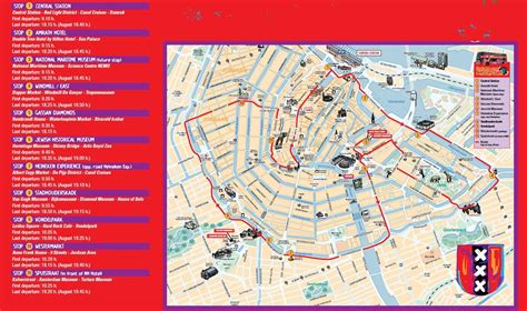 Amsterdam Hop On Hop Off Bus Route Map Amsterdam Hop On Hop Off Bus