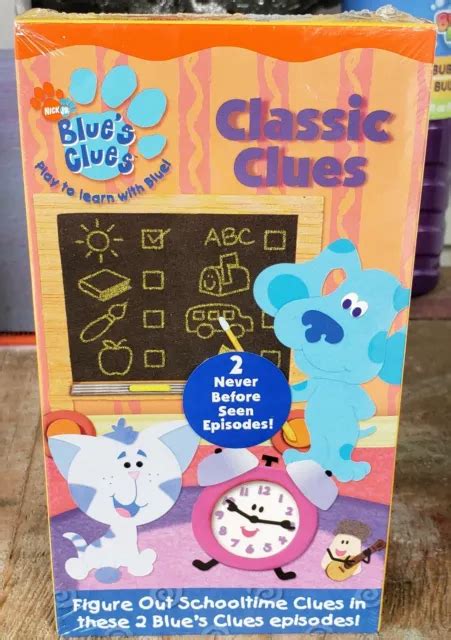 BLUES CLUES Classic Clues VHS NICK JR EDUCATIONAL PBS Sealed 29 09