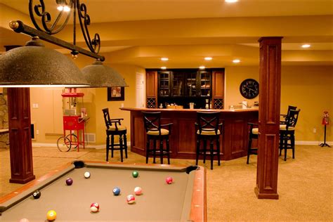 Mixologists will love these stylishly appointed home bars that are strategically stocked and situated for wine tastings and cocktail parties. Basement Bar Ideas | Brothers Construction - The Basement ...