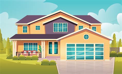 House Front View Vector Illustration 2172762 Vector Art At Vecteezy