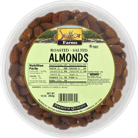 Roasted Salted Almonds Setton Farms 16 Oz Delivery Cornershop By Uber