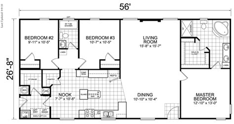 Home 28 X 56 3 Bed 2 Bath 1493 Sq Ft Sonoma Manufactured Homes