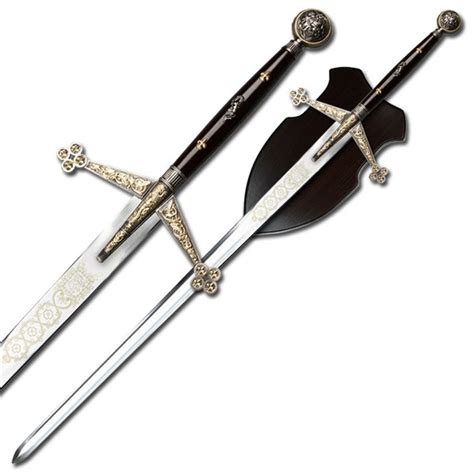 Royal Scottish Claymore Sword W Display Plaque Claymore Sword