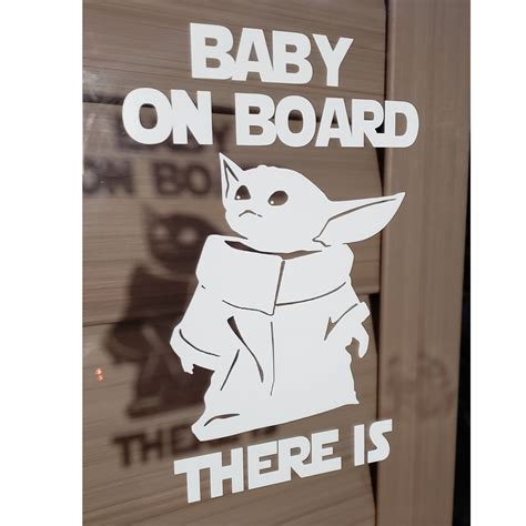 Baby Yoda Svg Mandalorian Svg Baby On Board Car Decal Yoda Baby My