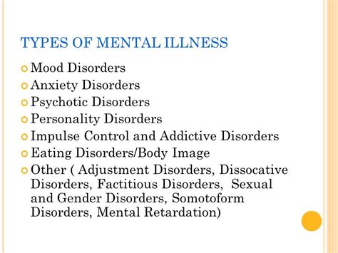 Types Of Mental Illness