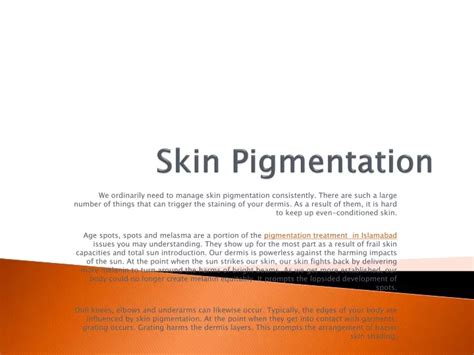 Ppt Skin Pigmentation Powerpoint Presentation Free Download Id