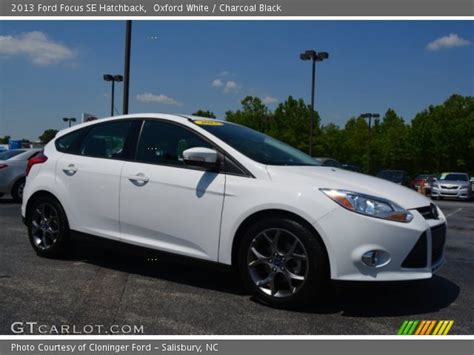 No accidents, 4 owners, personal use. Oxford White - 2013 Ford Focus SE Hatchback - Charcoal ...