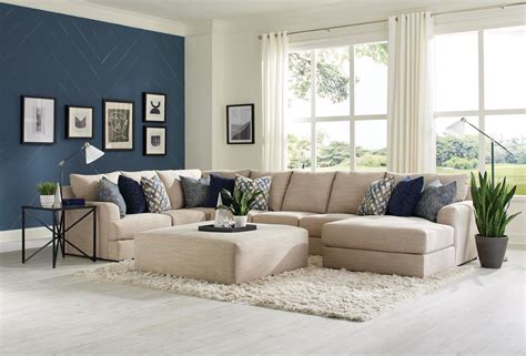 Jackson Furniture Laguna 4pc Sectional Living Room Set In Almond