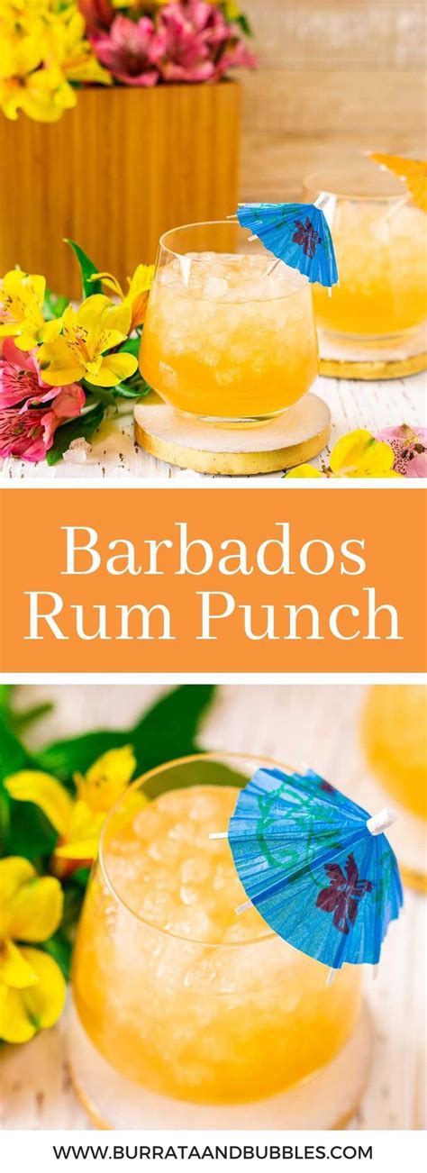 Barbados Rum Punch Bajan Rum Punch Frozen Cocktail Recipes Cocktail Recipes Easy Mixed