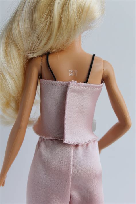 Satin Pajamas With Lace For Barbie Etsy