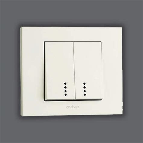 Bdy Double One Way Switch Illuminated White Wall Switches Product