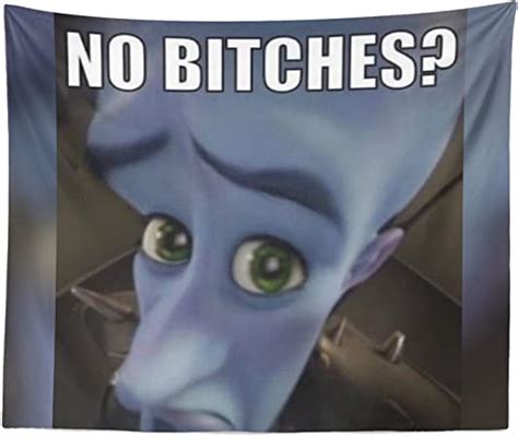 Aertemisi X Megamind No Bitches Funny Meme Tapestry Wall
