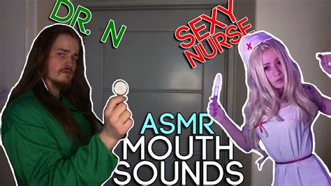 asmr mouth sounds with doctor n and sexy nurse miaow role play
