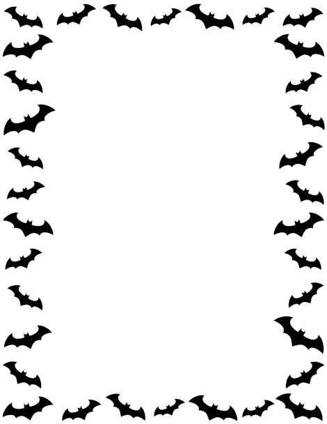 Bat Border Clip Art Page Border And Vector Graphics Halloween