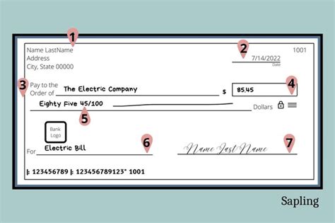 How To Write A Check With Cents Sapling