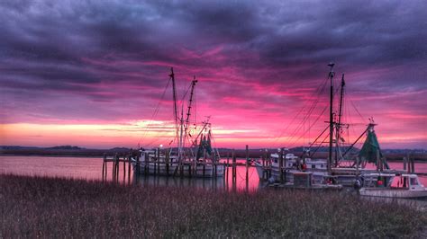 Nice Shot Of The Sunset Near Folly Beach Rcharleston