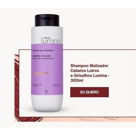 Shampoo Matizador Para Cabelos Loiros E Grisalhos Lumina Em Promo O Na