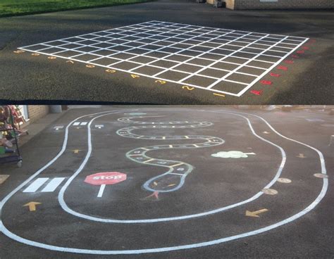 Thermoplastic Playground Markings At A East Lane Primary School In