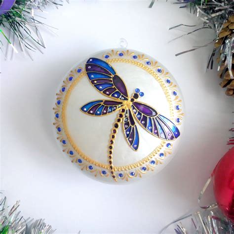 Dragonfly Christmas Ornament Handmade Personalised Xmas Etsy