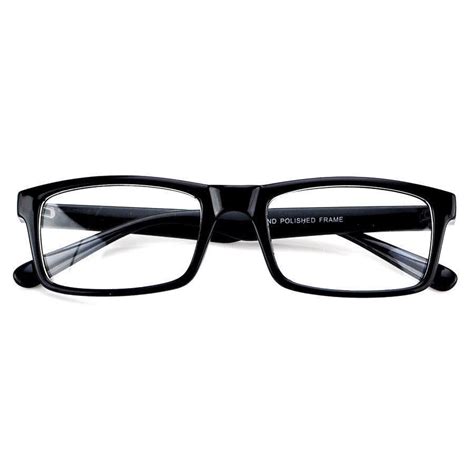 Rectangle Black Unisex Mens Womens Clear Lens Wayfarer Nerd Geek Glasses Eyewear Geek Glasses