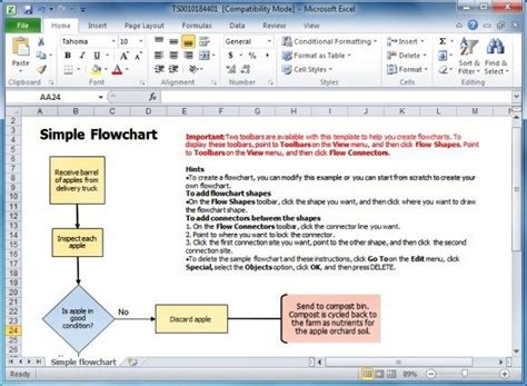 Flow Chart Template Excel
