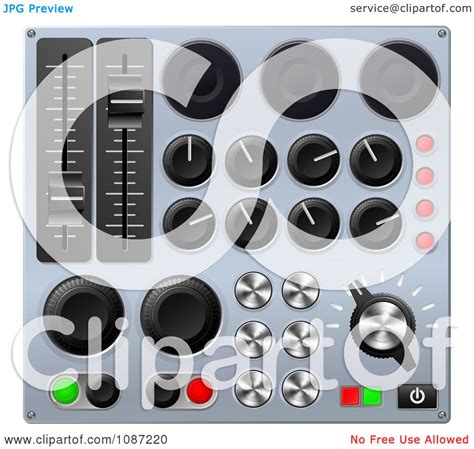 Clipart 3d Mixing Console Sound Board Buttons Royalty Free Vector