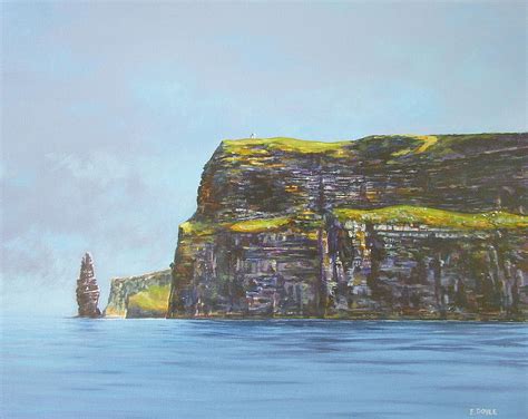 Cliffs Of Moher From The Sea Painting By Eamon Doyle Fine Art America