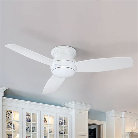 52 Inch Minka Aire Traditional Concept White Led Ceiling Fan With Light
