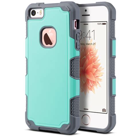 For Iphone Se 5s 5 Hybrid Pc Rubber Rugged Shockproof Hard Protective