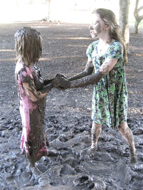 Girls Feet In Mud