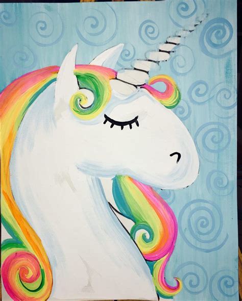 How To Paint A Rainbow Unicorn Easy Step By Step Painting Unicorn