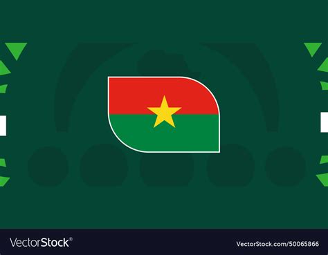 Burkina Faso Emblem Flag African Nations 2023 Team